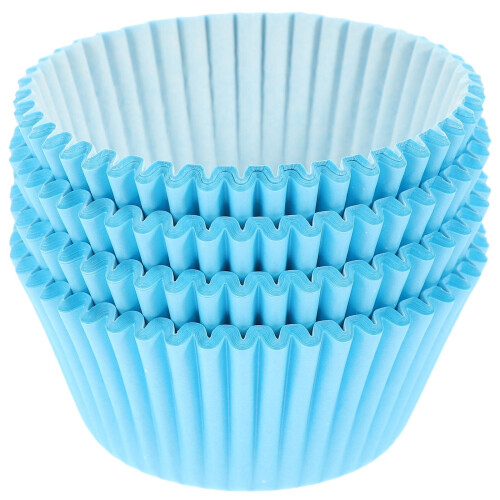 Blaue Mini-Cupcake-Förmchen, 100er-Packung, lebensmittelechtes Papier 1