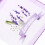 50 bolsitas de organza moradas con cordón 3