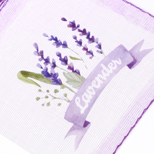 50 bolsitas de organza moradas con cordón 2