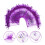 50 bolsitas de organza moradas con cordón 4