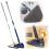 Telescopic Triangular Mop with 360 Rotating Design, Automatic Water Removal Function, Cleaning Tool, + 4 Wipes 2