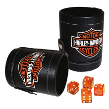 Harley-Davidson Bar & Shield Logo Würfelspiel Set, Lederimitat Becher 651