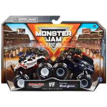 Monster Jam, Offizieller Monster Mutt Dalmatian Vs. Mohawk Warrior Die-Cast Monster Trucks, 1:64 Maßstab, Spielzeug für Kinder ab 3 Jahren