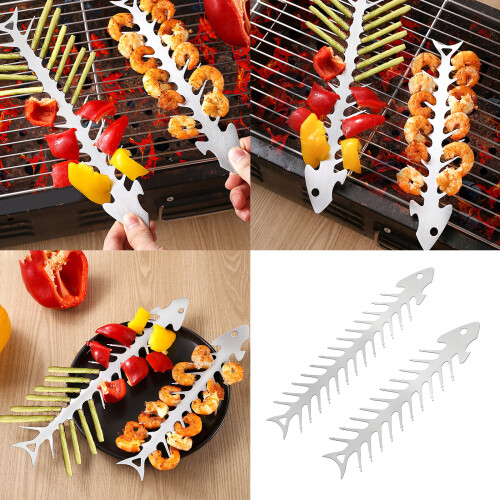 Brochette créative en forme d'os de poisson, ustensile de-petit 2