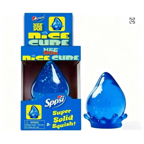 (blue) Nice Cube Ice Cube Squishy Toy - Stress Relief Fidget Toy, Soft Squeeze Toy, Portable Decompression Gift 2