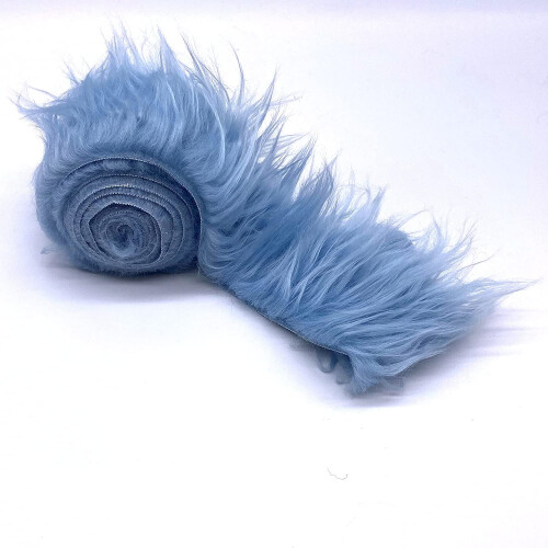 Rolo de tecido de pele sintética de mohair felpuda, com pelo de 4,5 a 6,5 cm (1,8 a 2,5 polegadas). 2