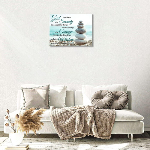 Quadro em tela com a Oração da Serenidade, 40 cm (16 polegadas) 2