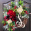 Kerstkrans van rotan met letterontwerp 5
