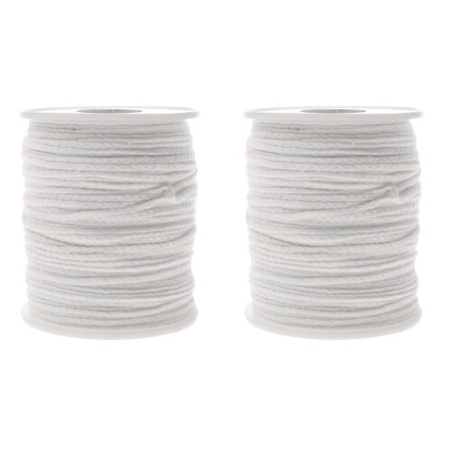 Cotton Candle Wick Core 1mm 61m per Roll 2 Rolls 1