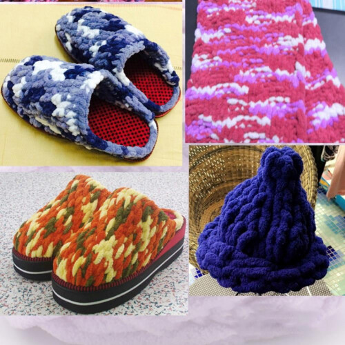 Chenille Yarn Super Soft Chunky Knit Blanket 100g 1