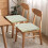 Groen pluche stoelkussen van polyester, 15,75 x 15,75 inch 5