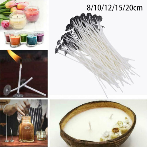 Cotton candle wicks 6-inch pre-tabbed 100 pcs 1