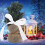 Kerstlintrol 10 m wit polyester 2