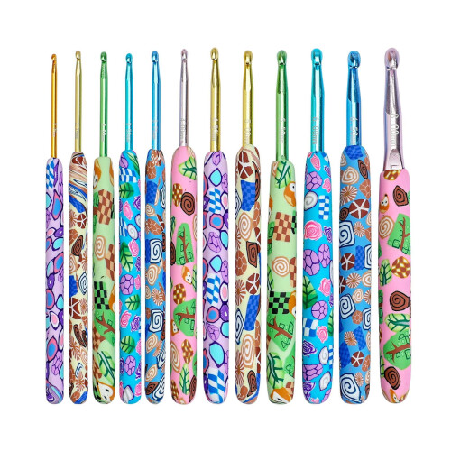 Crochet Hooks Set Aluminum Grip2.25–8.0mm 1