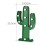 LED Cactus Lamp Green Battery Operated 8 LED 2