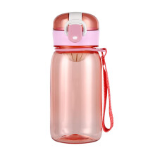 Vaaleanpunainen vesipullo, leveä suuaukko, 400 ml, siivilä