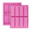 Molde rectangular de silicona para hornear de 8 cavidades, 10,5 x 8,26 x 1 pulgada. 1