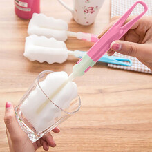 Reinigungsbürste mit langem Griff, Becher, Flasche, Thermoskanne, rosa