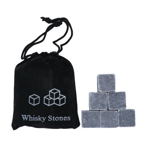 Herbruikbare whiskykoelstenen – Metaal, 6 stuks