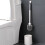 Toiletborstel en houder set, wit plastic, 1 stuk 1