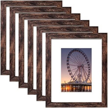 11x14 Picture Frames Set of 6 Brown MDF