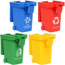 Mini poubelles jouets compatibles avec les camions poubelles (lot de 4)