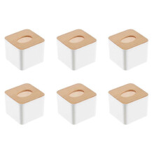 Square Tissue Box Tissue Box with Wooden Lid Mini Wooden Tissue Box