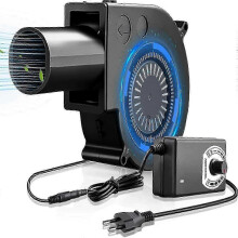 Radial fan, 12V/220V, with speed controller, suitable for household appliances, ventilation replacement, barbecues, fireplaces