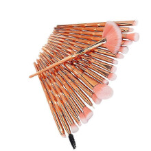 Makeup Set 20Pcs Cosmetic Brush Set for Makeup in Rose Gold Tone