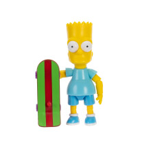 The Simpsons 5" Scale Action Figure Bart with Blue Shirt and Skateboard Accessory Collectible Figure from Jakks Pacific's Wave #4 Officially Licensed