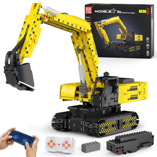 Mould King RC Graafmachine Bouwsets, 15061 Constructie Model Kits met APP Afstandsbediening