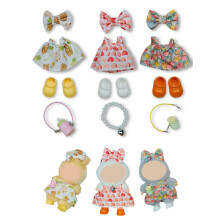 MOFABIA Kleding voor 17cm Pop, 12-delige Set Luxe Kleding met Schoenen en Accessoires
