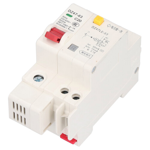 DZ47-63 1P+N Mini Interruttore Automatico (4500A/6000A) per guida DIN