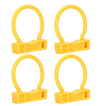 4 piezas de aro nasal de toro de nylon amarillo ligero talla M