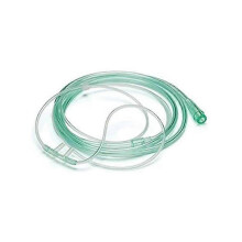 High-Flow Soft Nasal Oxygen tubing, Standard Connector 7 Feet, Green Tubing - 3 Pack