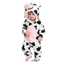 Droom cosplay Unisex Koe Baby Kostuum, Baby Flanellen Dier Halloween Onesie Pyjama Kleding