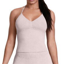 Women’s Longline Strappy Sports Bra Workout-porcelain pink XXL