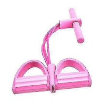 (pink) z Tension Rope with Non-slip Handle Portable Slimming Training Elastic Yoga Pedal Puller Resistance Band Fitness Equipment