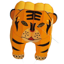 Fullfar Tiger 3D Vlieger voor Volwassenen, Zachte Nylon Parafoil Vlieger voor Kinderen. Makkelijk te Vliegen 244x39 inch met Vliegerlijn en Rugzak