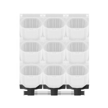 Plastic Drainage Hole Stacking Modular Wall Hanging Plant-White