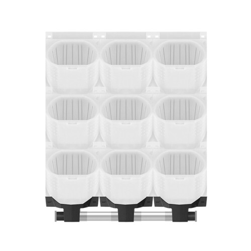 Plastic Drainage Hole Stacking Modular Wall Hanging Plant-White