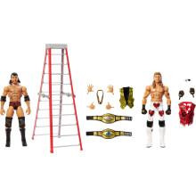 Mattel WWE Elite Collection WrestleMania X Ladder Match Figuren & Zubehör, Set mit Shawn Michaels & Razor Ramon