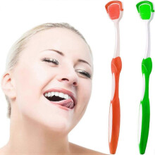 Tongue Cleaner Helps Fight Bad Breath Personal Mouth Cleaner 2pcs (orange+green)