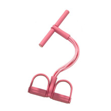(44cmx26cm, Pink) Elastic Pedal Puller Resistance Band Pull Yoga Tension Rope for Back Abdomen Purple