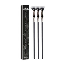 Eelhope Fan-Shaped Double-Layer Mascara Brush, Each Lash Clearly Distinguishable, Fan-Shaped Mascara Brush, Angled Eyeliner Brush, Lower Mascara Brush