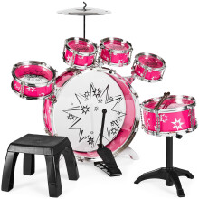 Best Choice Products 11-delige Beginners Drum Kit voor Kinderen, Muziek Speelgoed Drumset
