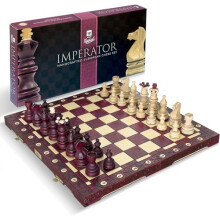 Wegiel Imperator 21-Inch Luxe Houten Schaakset voor Volwassenen en Kinderen - Ambachtelijk Beuken en Berken Hout