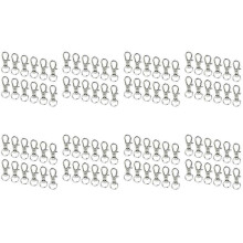 50 Pcs Swivel Clasps Lanyard Snap Hook, Lobster Claw Clasp Silver