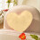 Plush Heart Throw Pillow Yellow Soft Decorative Cushion 5