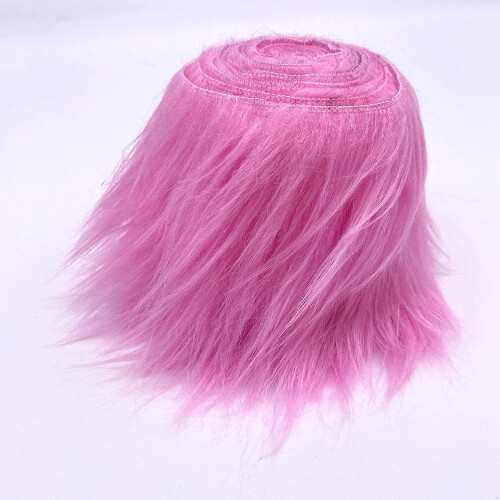 Rolo de tecido de pele sintética de mohair felpuda, com pelo de 4,5 a 6,5 cm (1,8 a 2,5 polegadas). 1